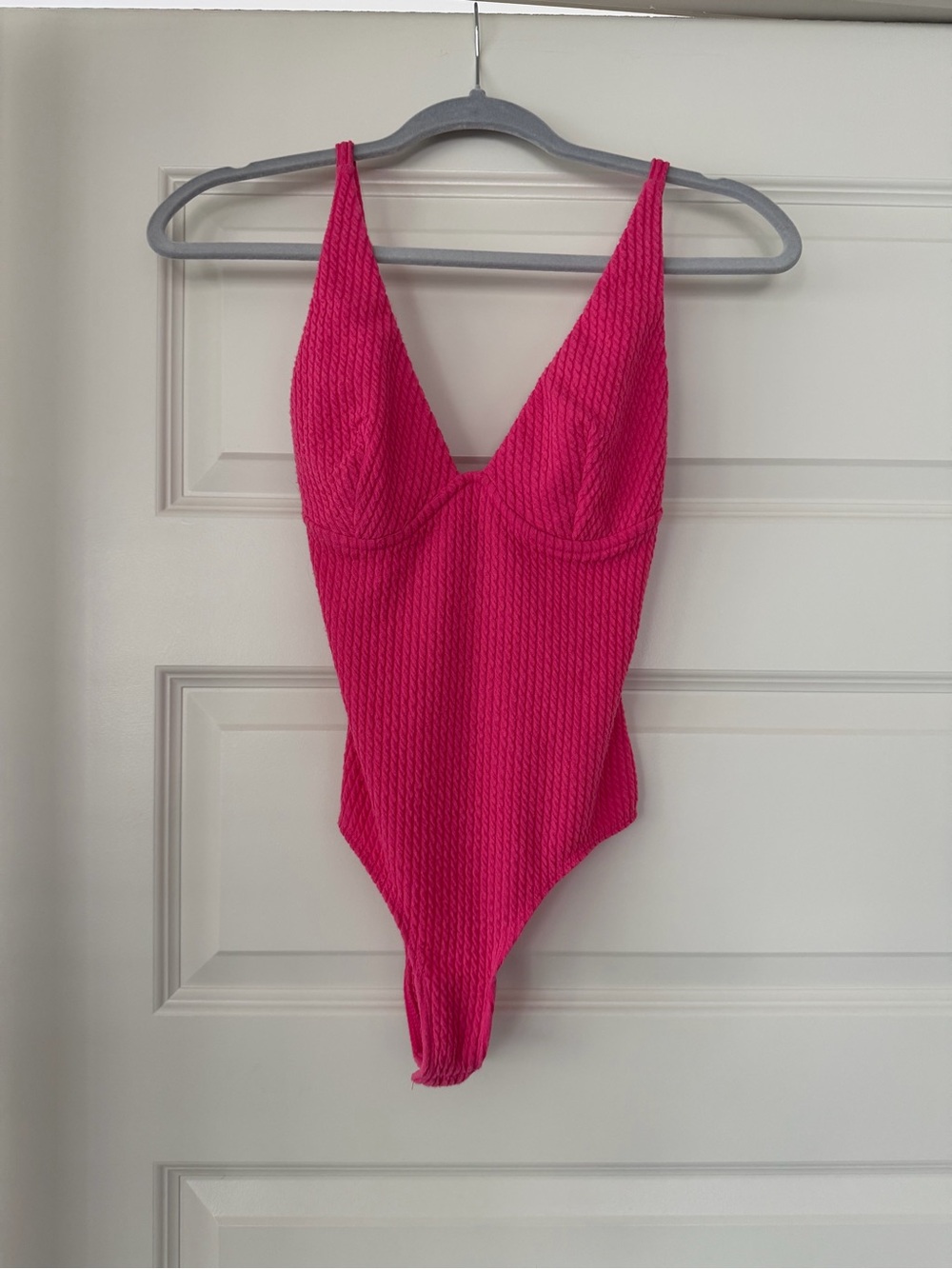 Wild Fable Bright Pink Textured One-Piece